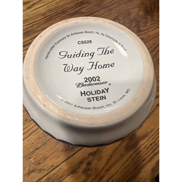 Budweiser Guiding The Way Home 7” Stein Lighthouse Christmas Vintage 2002 EXC!!! - Picture 10 of 10